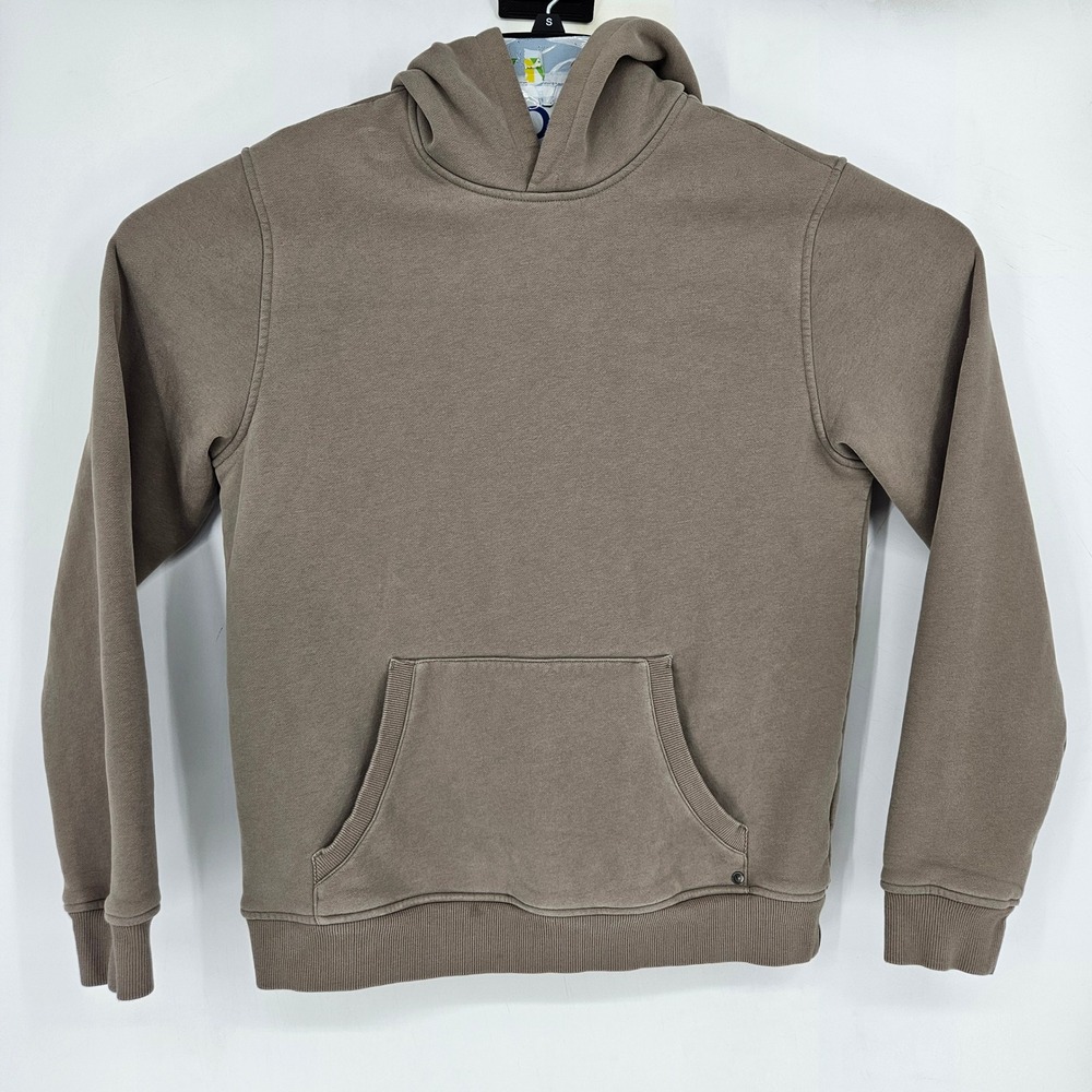 Vuori Hoodie Mens Medium Seaside Pullover Outdoors Brown Heavyweight Fleece